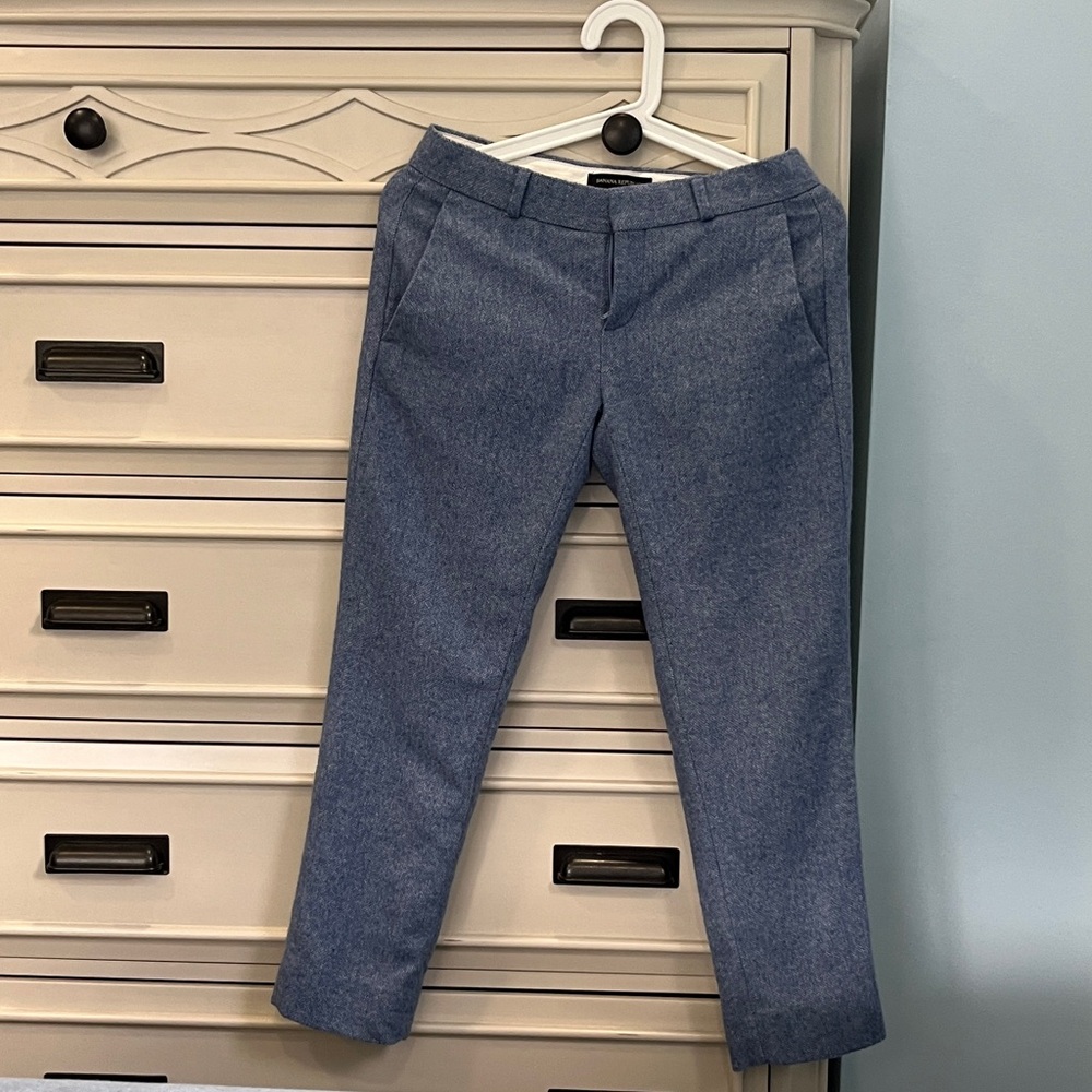 Banana Republic Sloan Slim Pant - Women’s 00P Petite Blue- Ankle Length